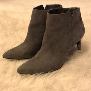 Faux Suede High Heel Ankle Booties
